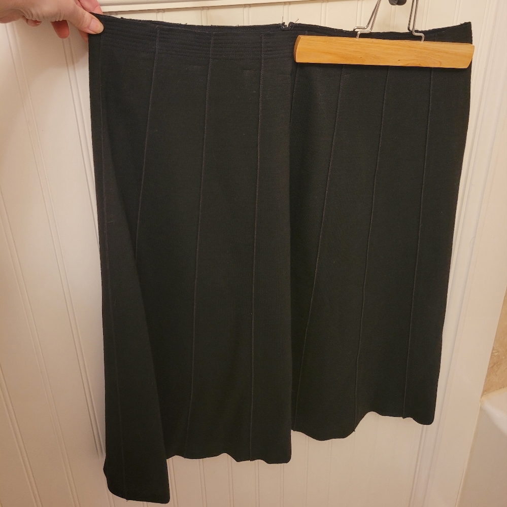 Eileen Fisher Black Lined Skirt
